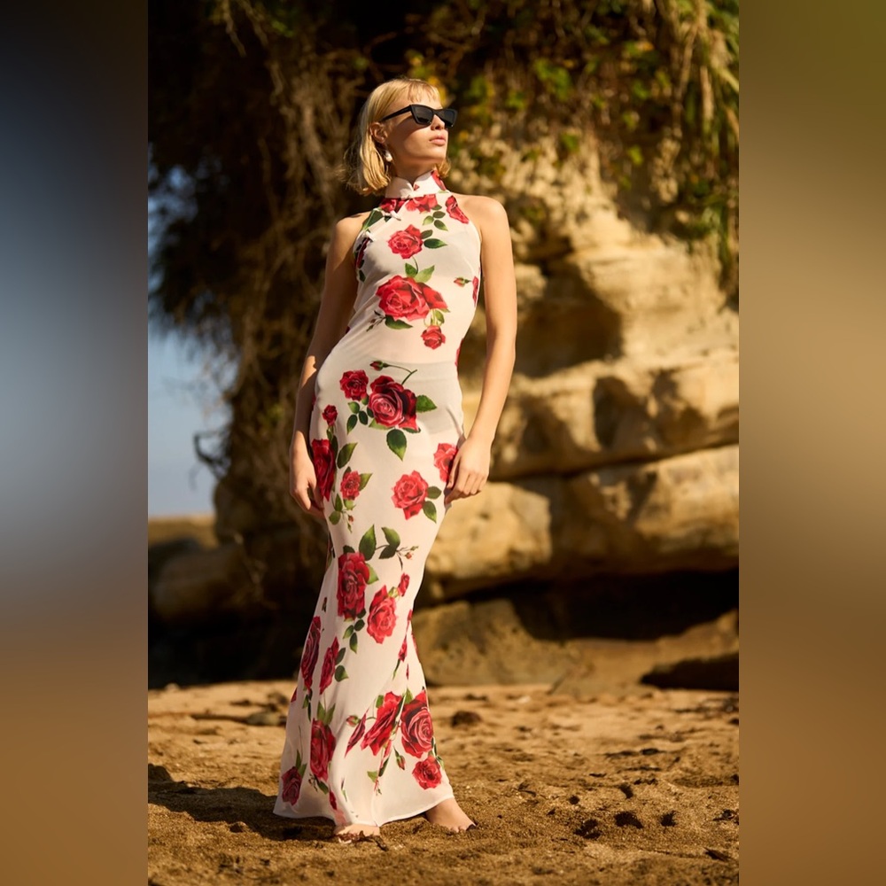 SAU LEE GLADYS ROSA SHEER DRESS - Picture 10 of 10